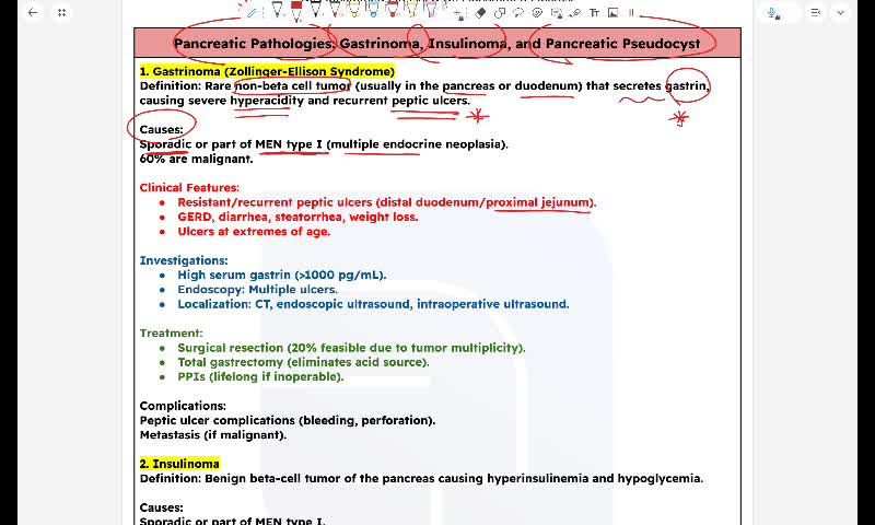 pancreatic pathologies