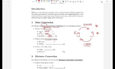 Tutorial units and dimensions