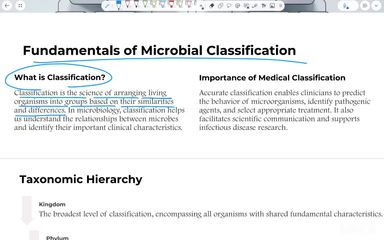 Classification and taxonomy of microorganisms