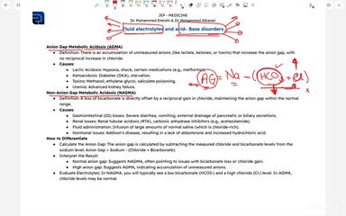 fluid, electrolyte and acid base disorders