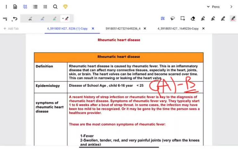 Rheumatic heart disease.