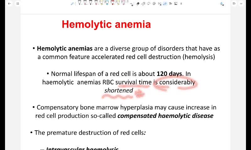  Hemolytic anemia part 1