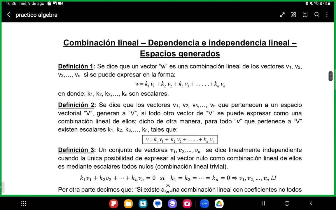 ÁLGEBRA: 2° PARCIAL
