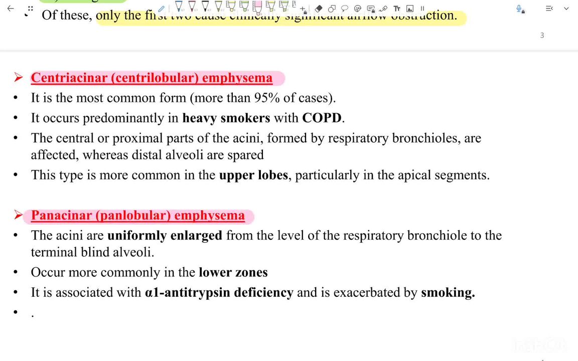 Emphysema and interstitial pulmonary diseases