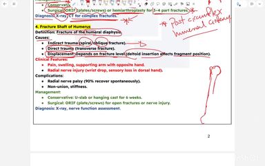 fracture shaft of humerus