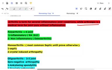 Rheumatology part 1