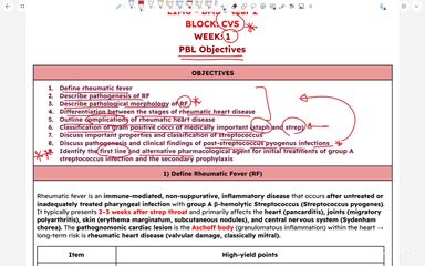 PBL Objectives part 1