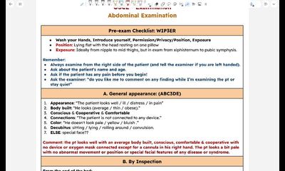 Abdominal examination