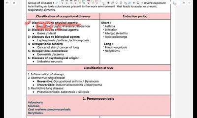 Occupational lung disease