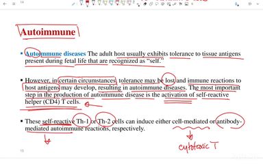 Autoimmunity and tolerance - Part 2